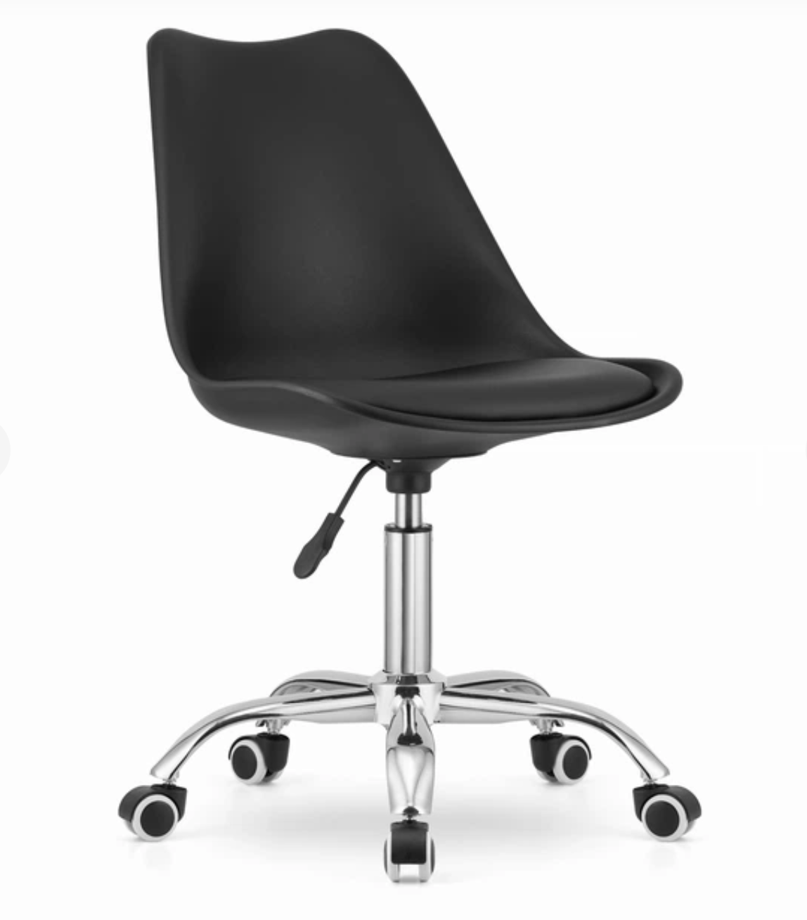 Крісло комп'ютерне офісне Bonro B-487 на колесах Чорний (42300040)